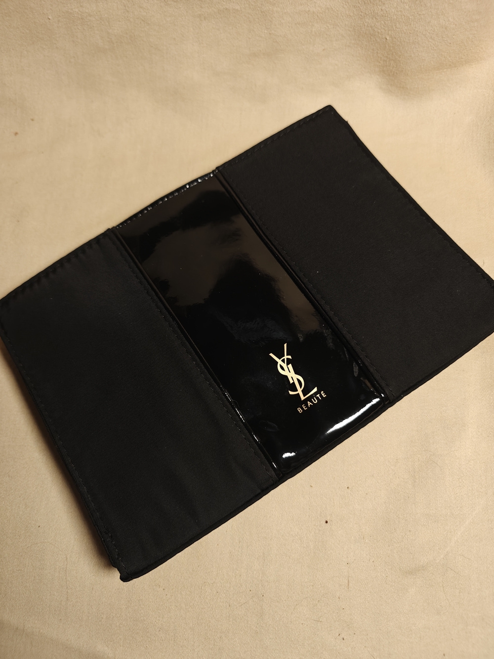 YSL Beaute Black Patent Clutch